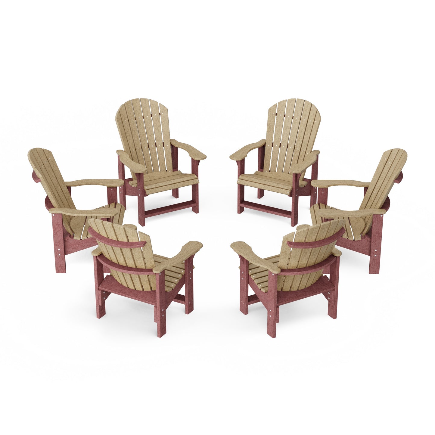 Heritage Upright Adirondack Chairs Set of 6