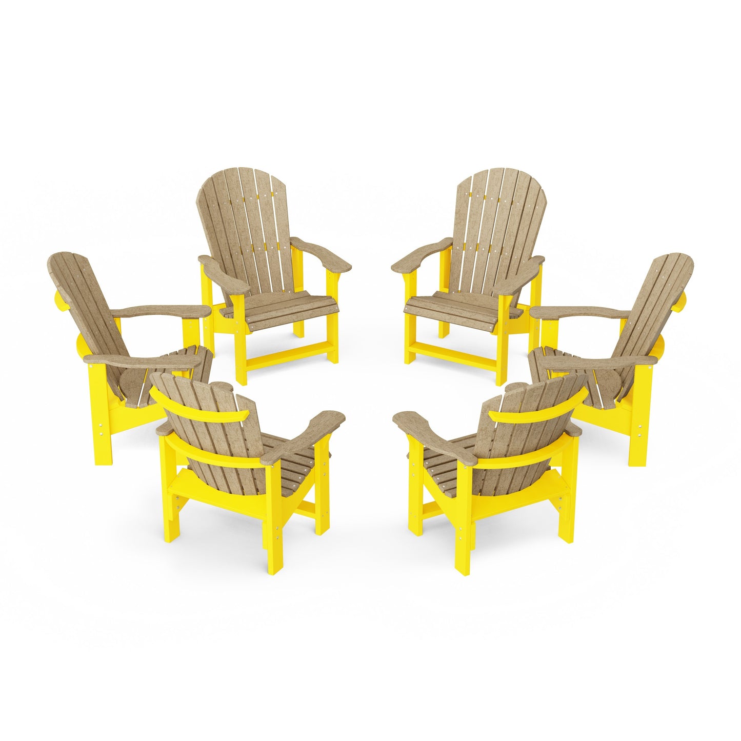 Heritage Upright Adirondack Chairs Set of 6
