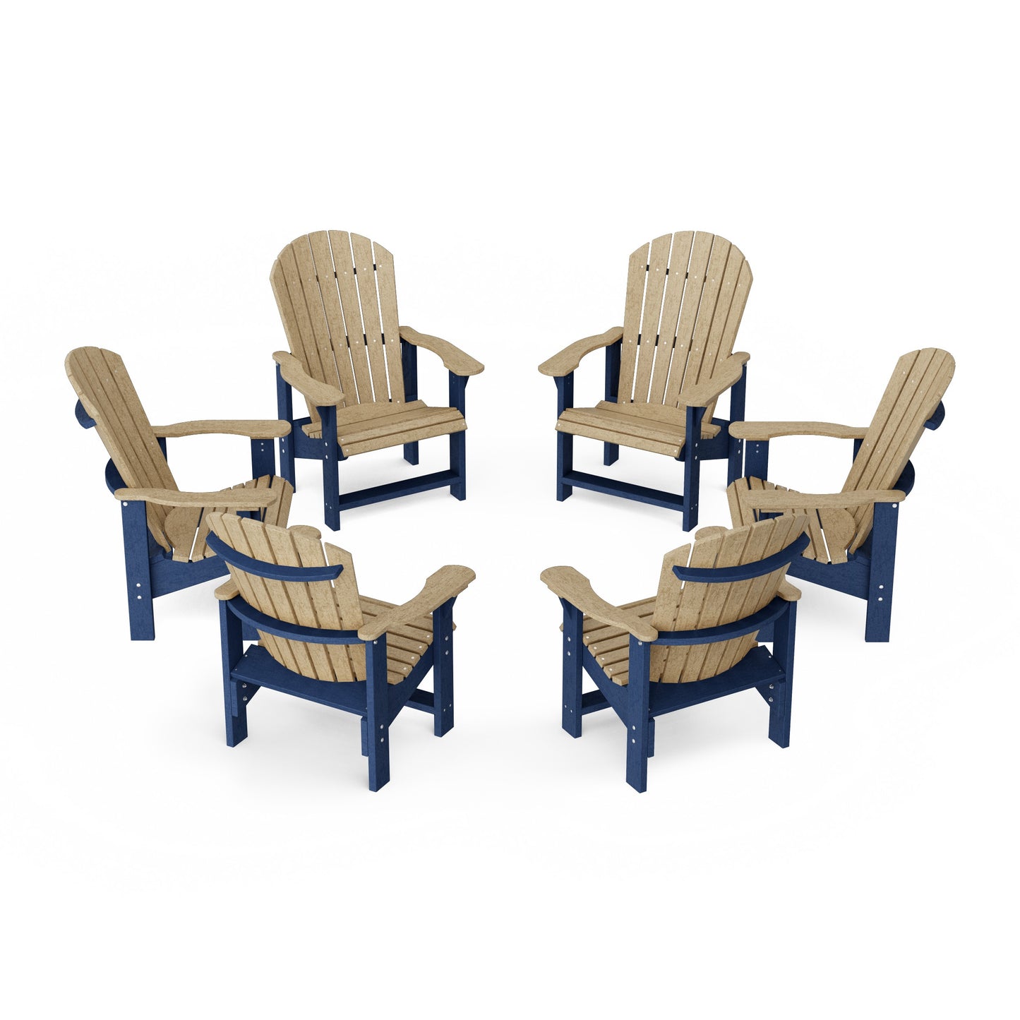 Heritage Upright Adirondack Chairs Set of 6