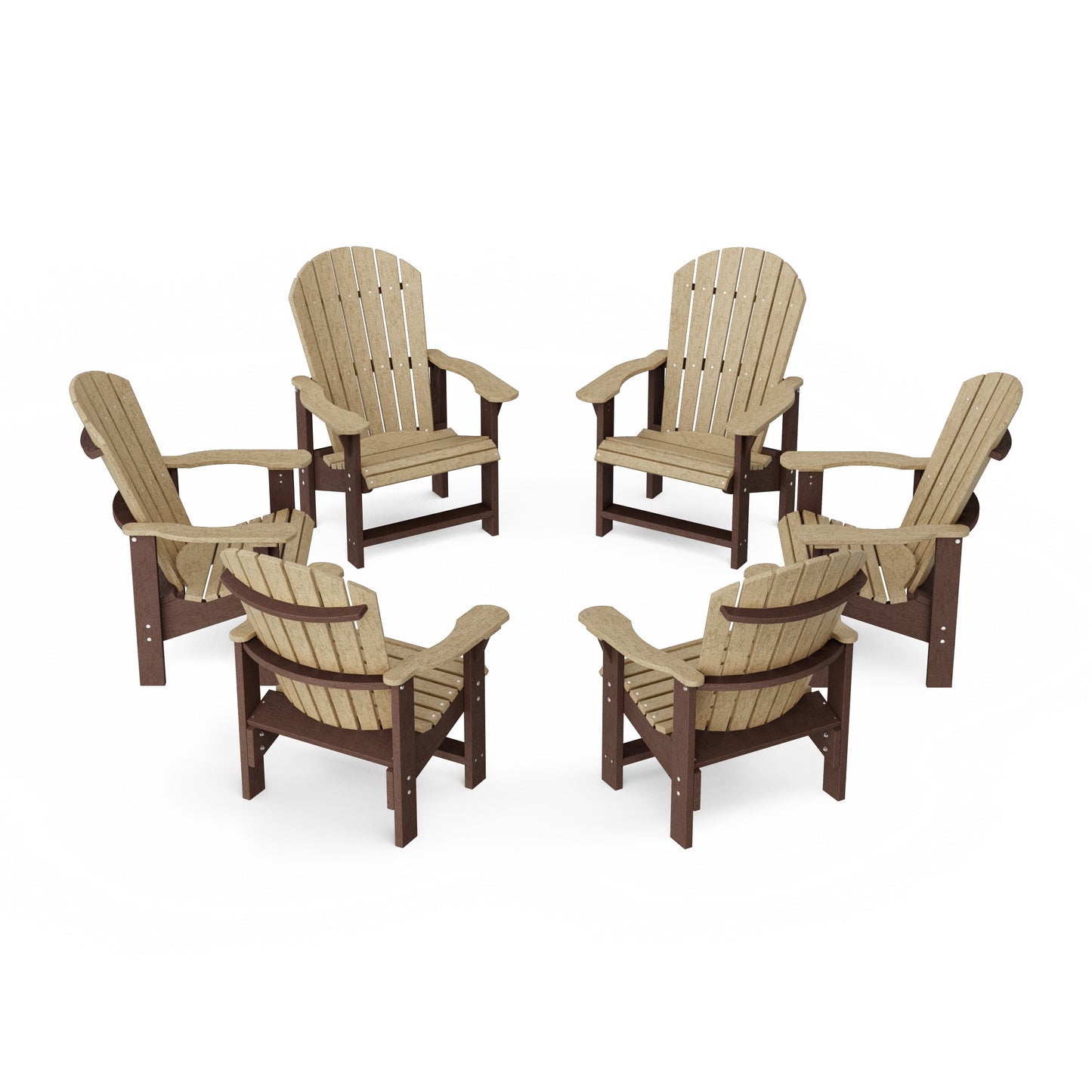 Heritage Upright Adirondack Chairs Set of 6