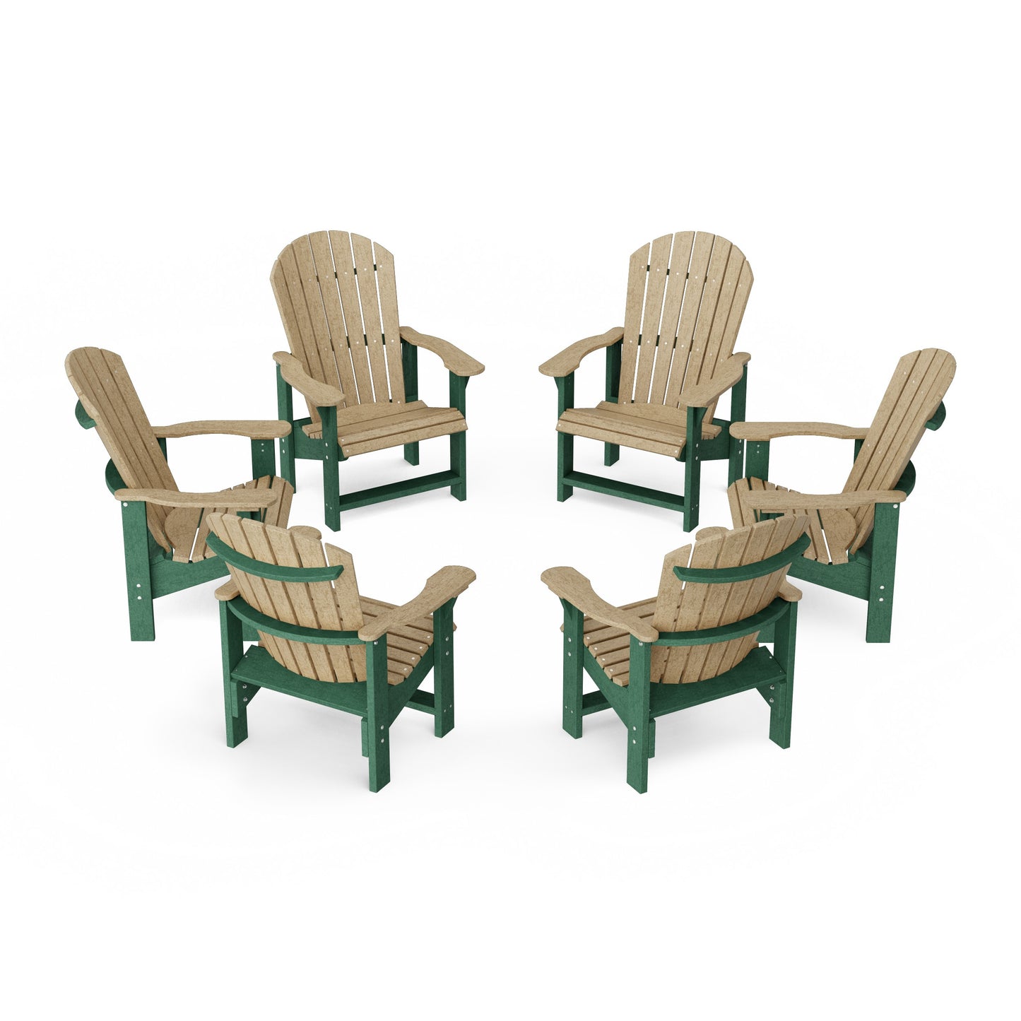 Heritage Upright Adirondack Chairs Set of 6