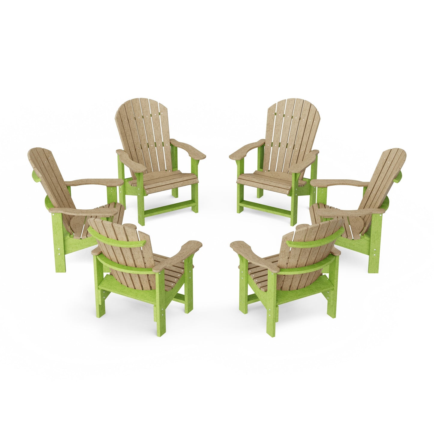 Heritage Upright Adirondack Chairs Set of 6