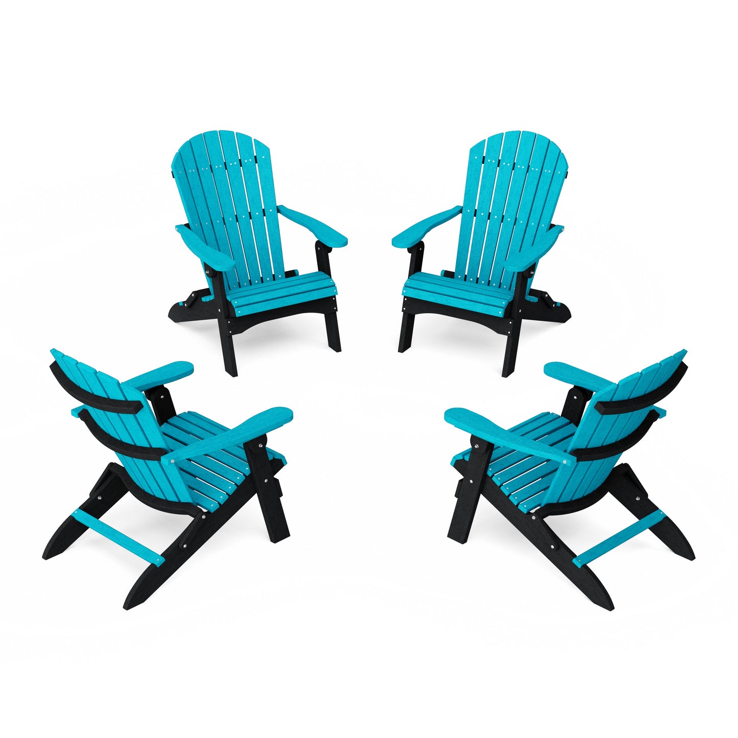 Heritage Folding Adirondack Chairs Set of 4