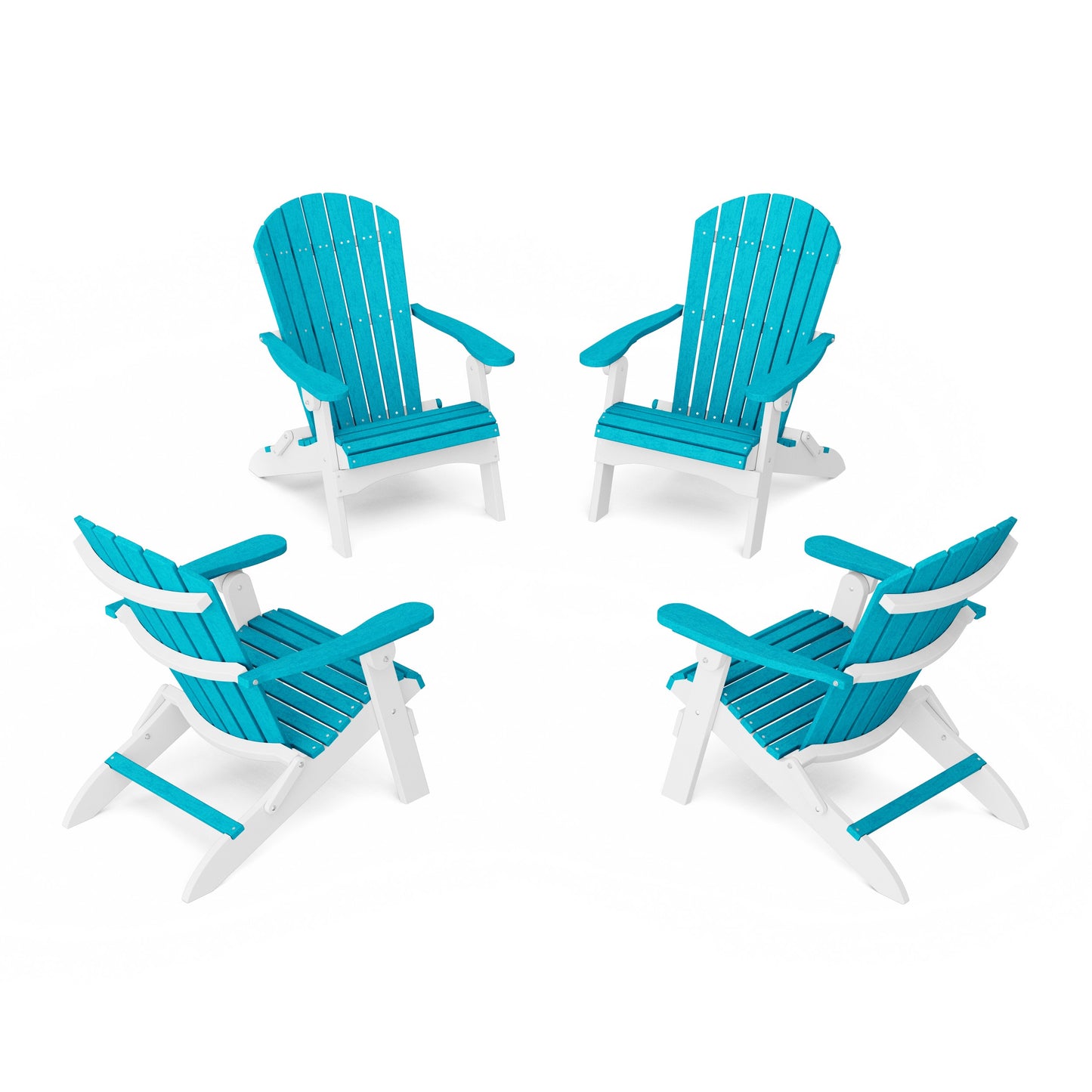 Heritage Folding Adirondack Chairs Set of 4