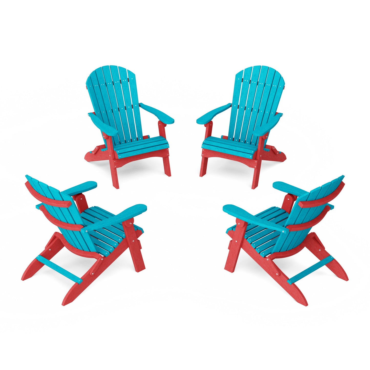 Heritage Folding Adirondack Chairs Set of 4