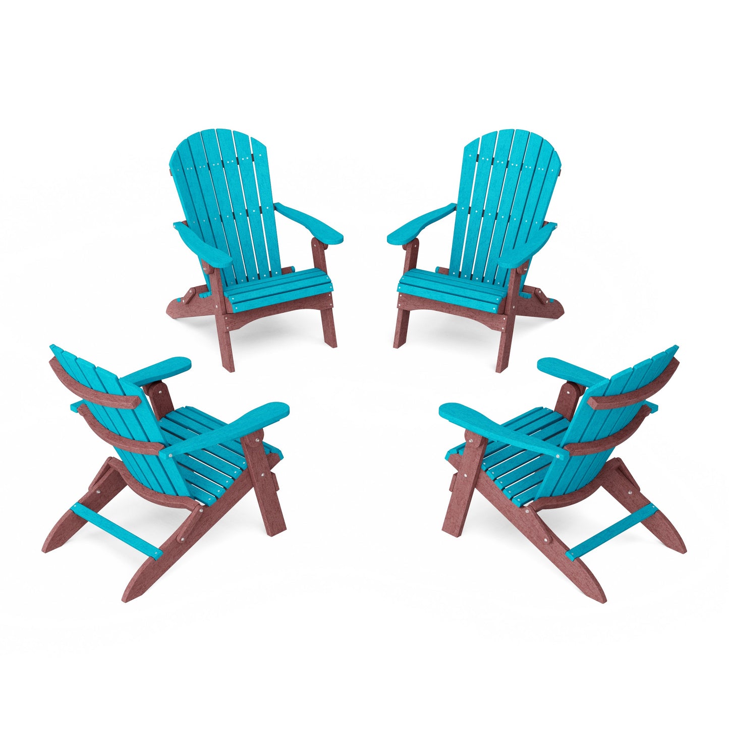 Heritage Folding Adirondack Chairs Set of 4