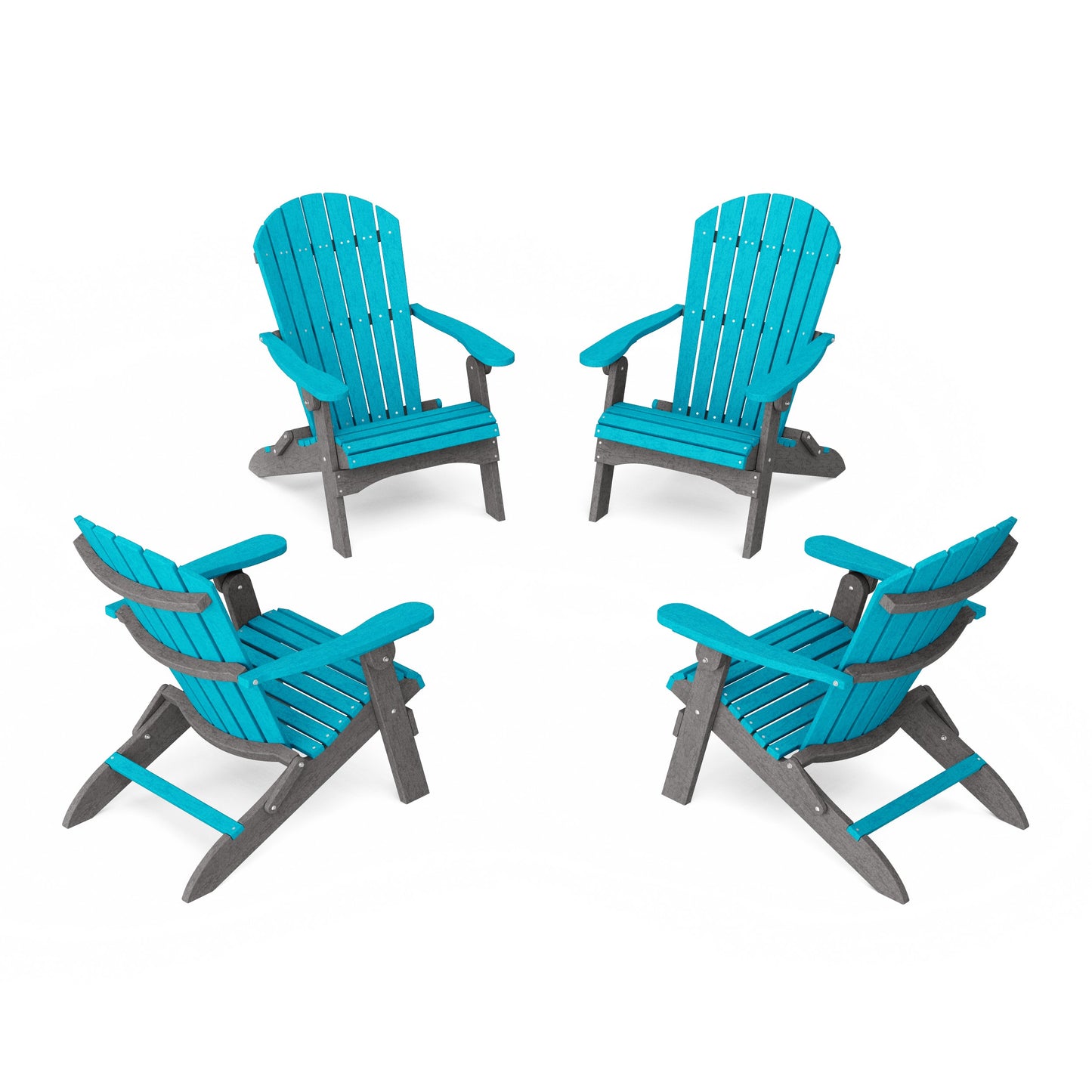 Heritage Folding Adirondack Chairs Set of 4