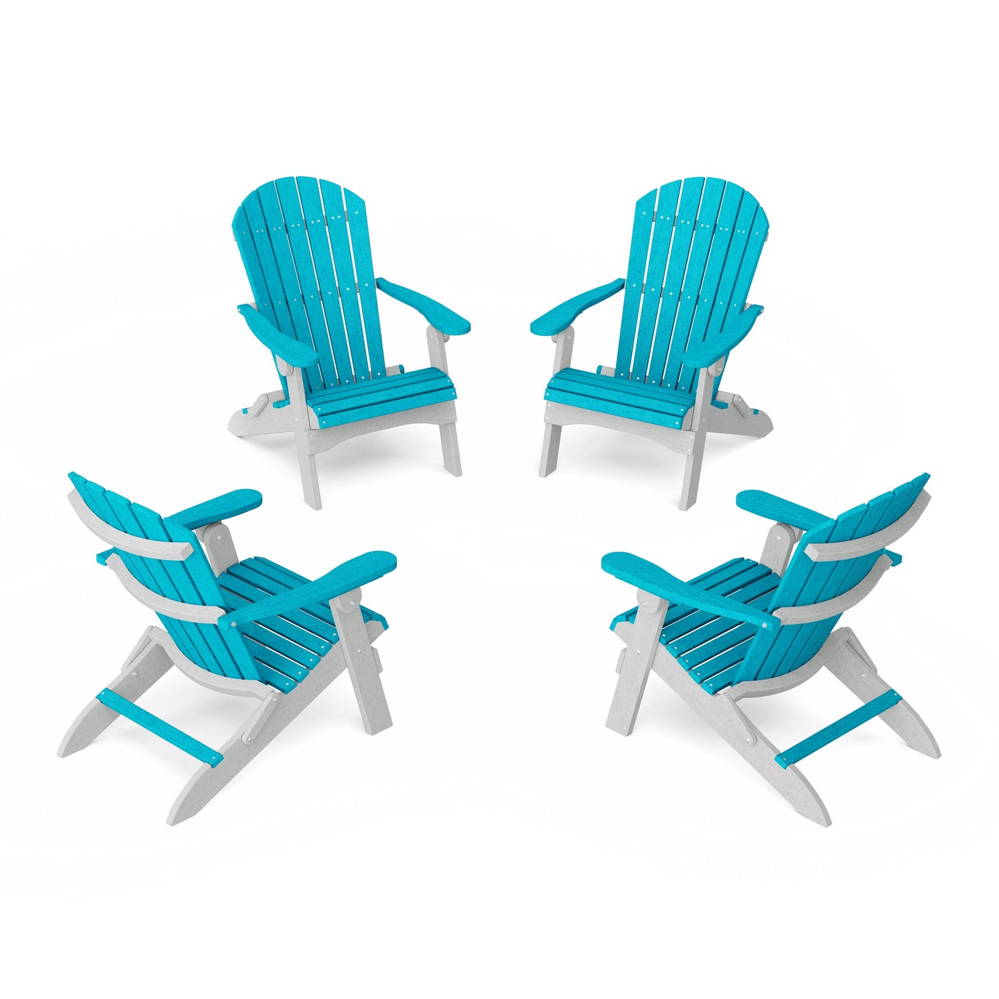 Heritage Folding Adirondack Chairs Set of 4