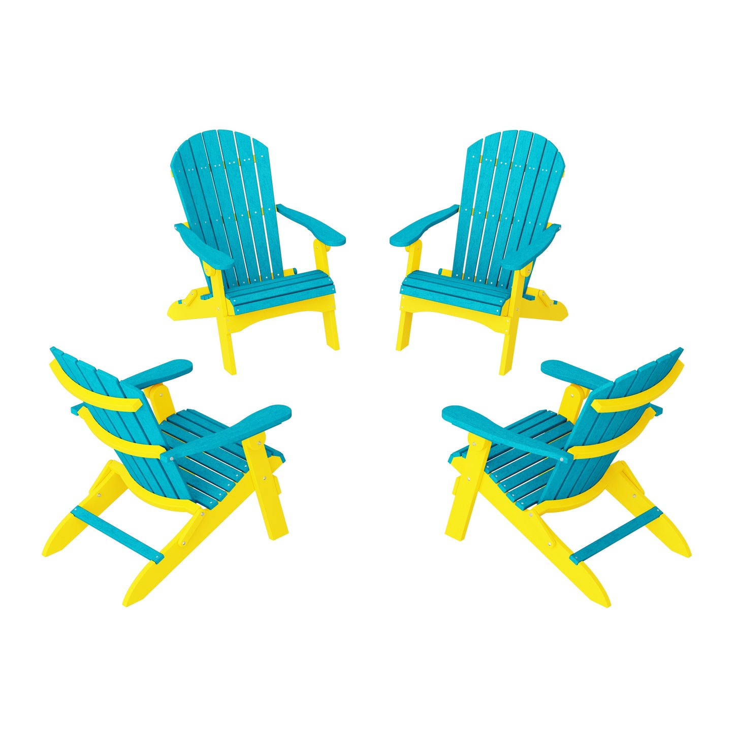 Heritage Folding Adirondack Chairs Set of 4