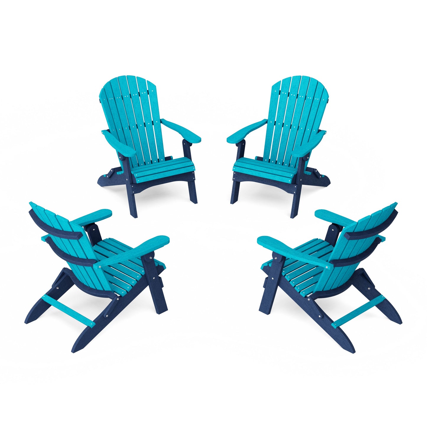 Heritage Folding Adirondack Chairs Set of 4