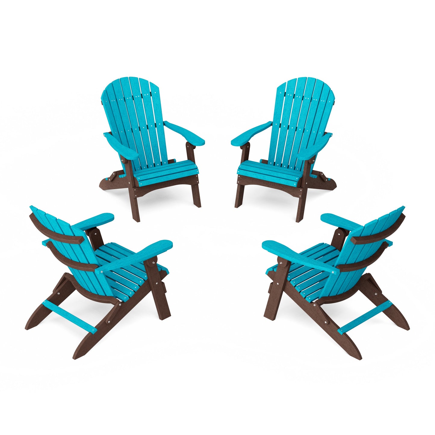 Heritage Folding Adirondack Chairs Set of 4