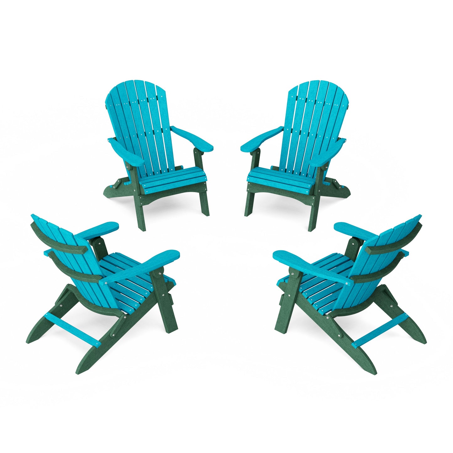 Heritage Folding Adirondack Chairs Set of 4
