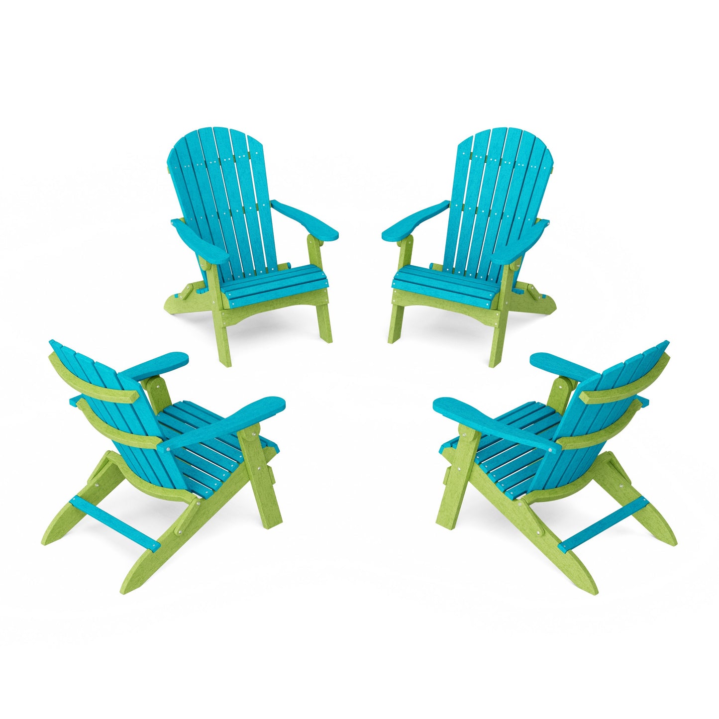 Heritage Folding Adirondack Chairs Set of 4