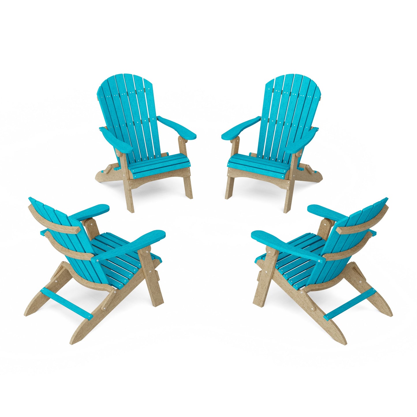Heritage Folding Adirondack Chairs Set of 4