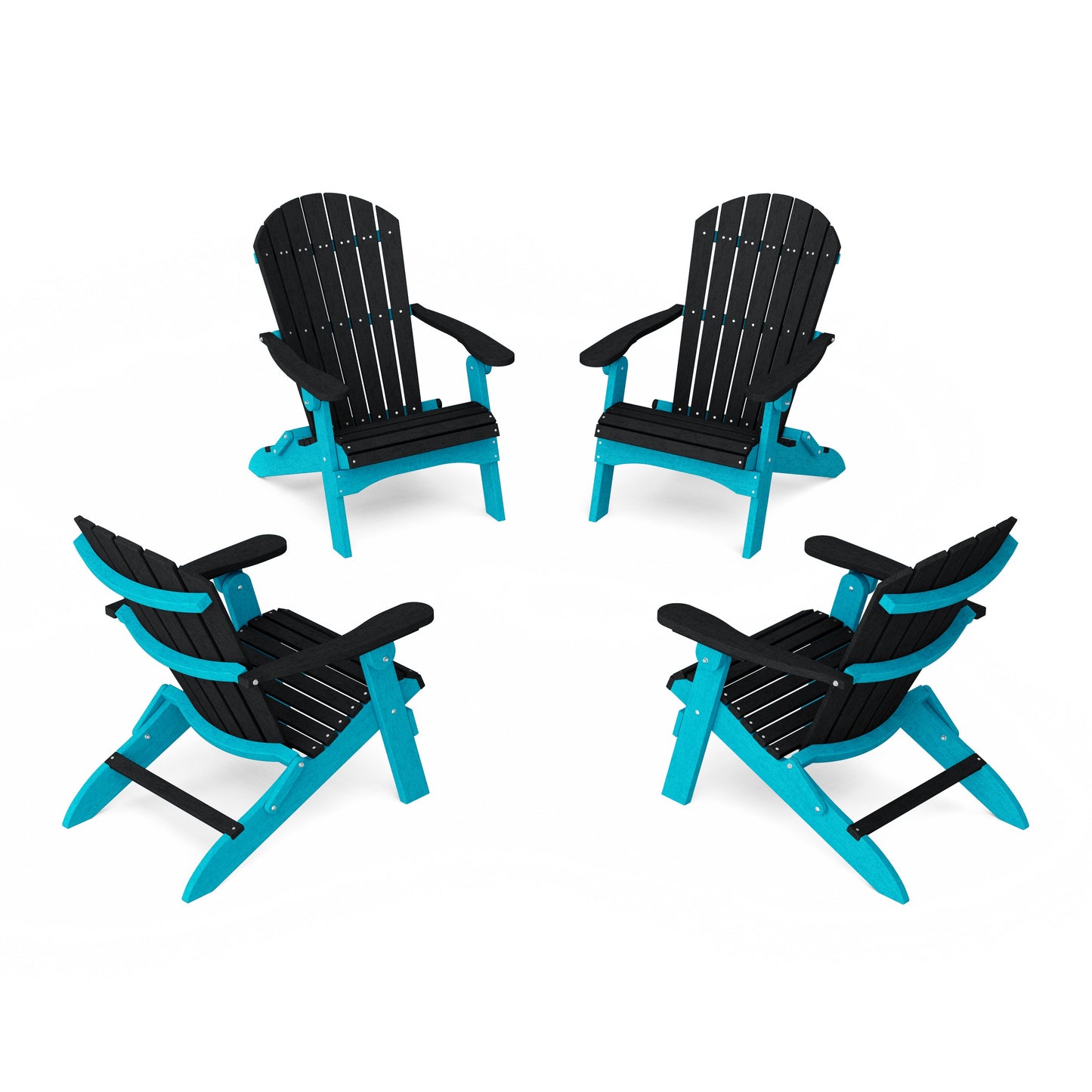 Heritage Folding Adirondack Chairs Set of 4