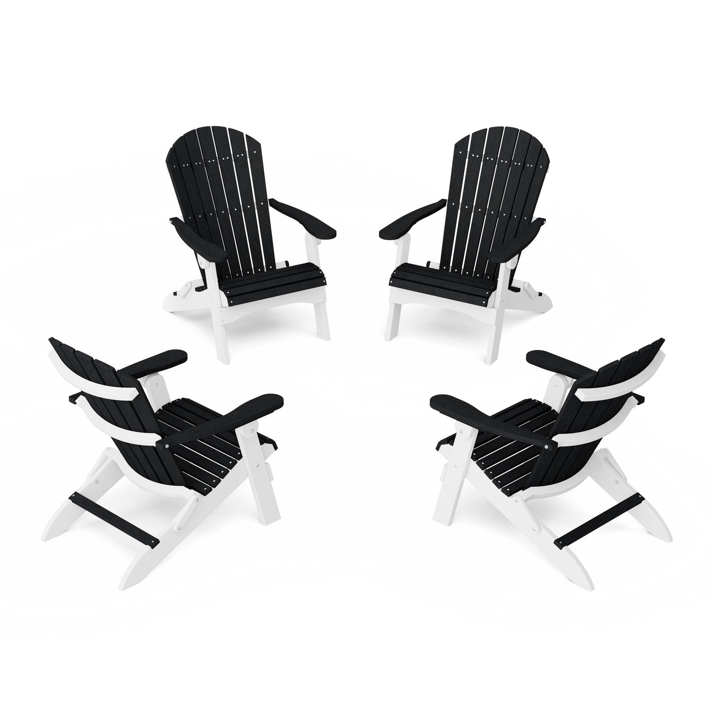 Heritage Folding Adirondack Chairs Set of 4