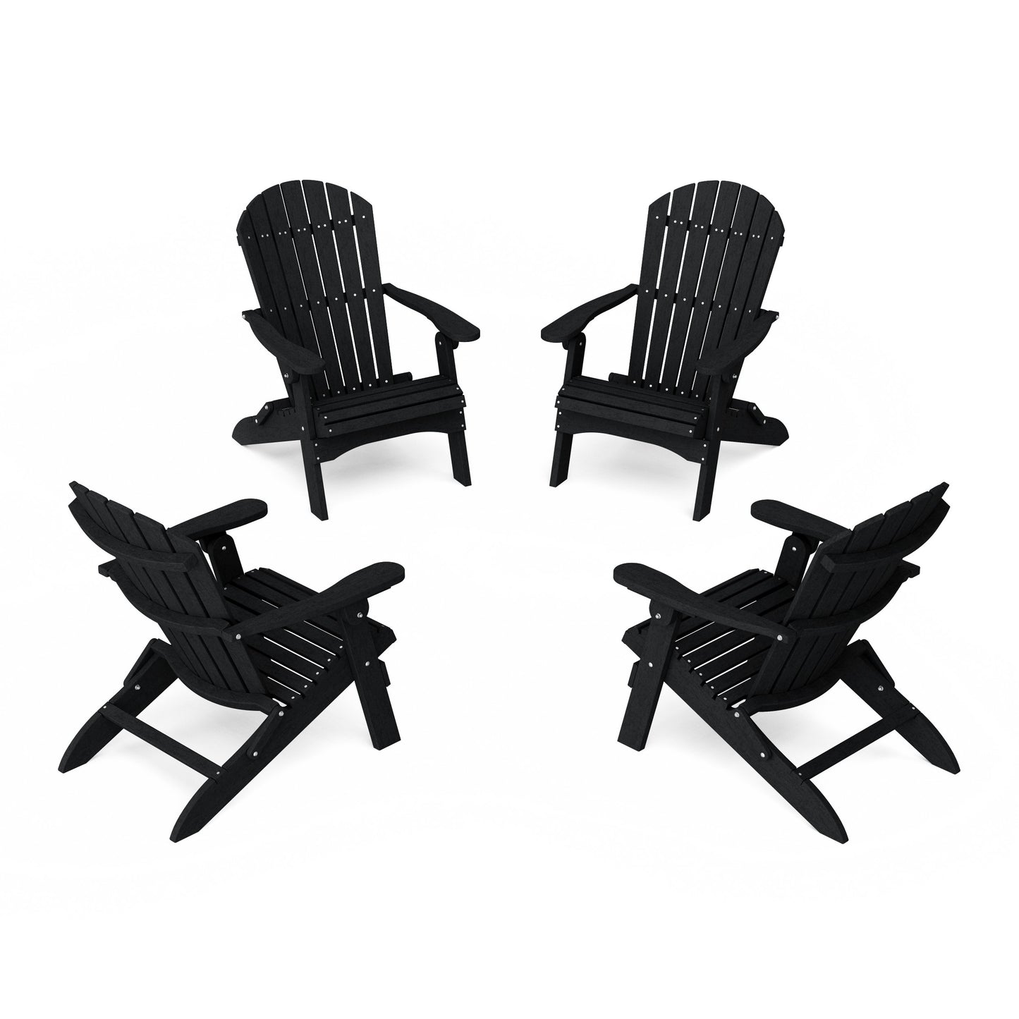 Heritage Folding Adirondack Chairs Set of 4