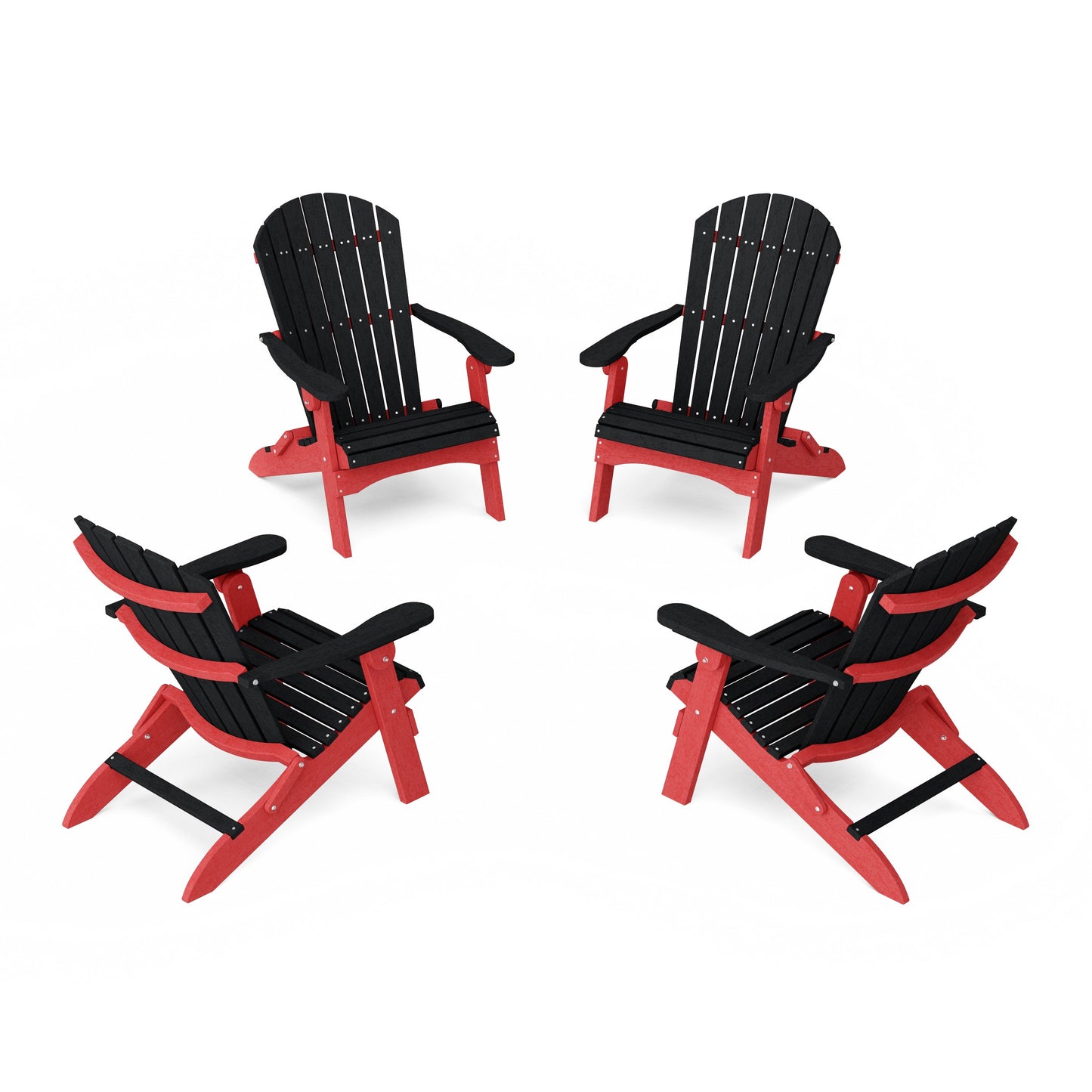 Heritage Folding Adirondack Chairs Set of 4