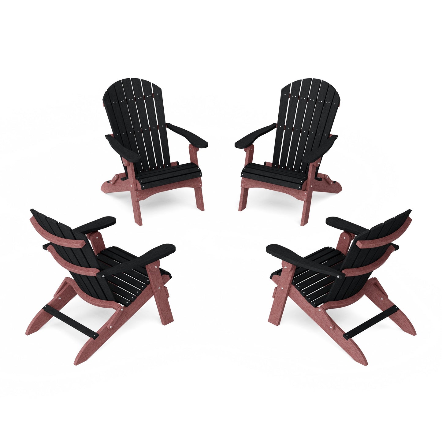 Heritage Folding Adirondack Chairs Set of 4