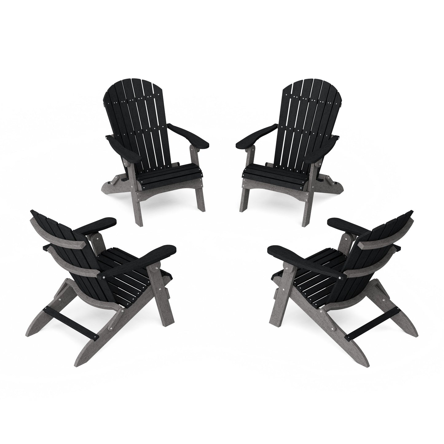 Heritage Folding Adirondack Chairs Set of 4