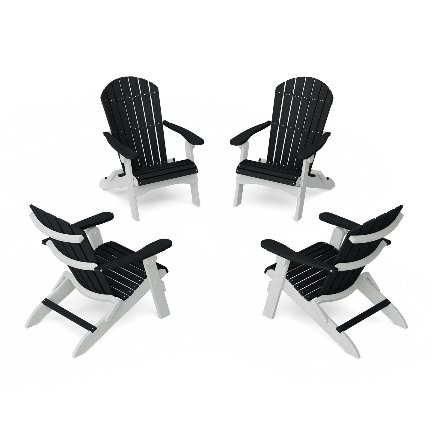 Heritage Folding Adirondack Chairs Set of 4