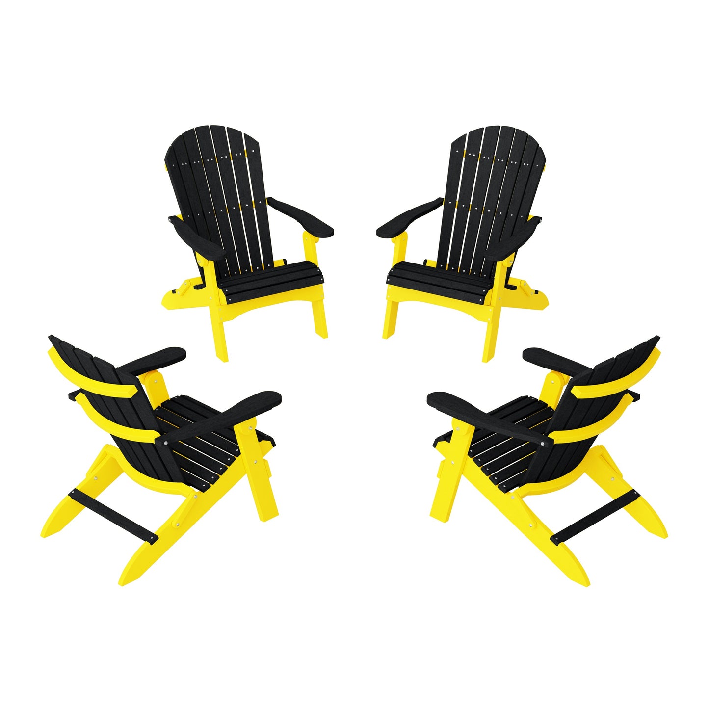 Heritage Folding Adirondack Chairs Set of 4