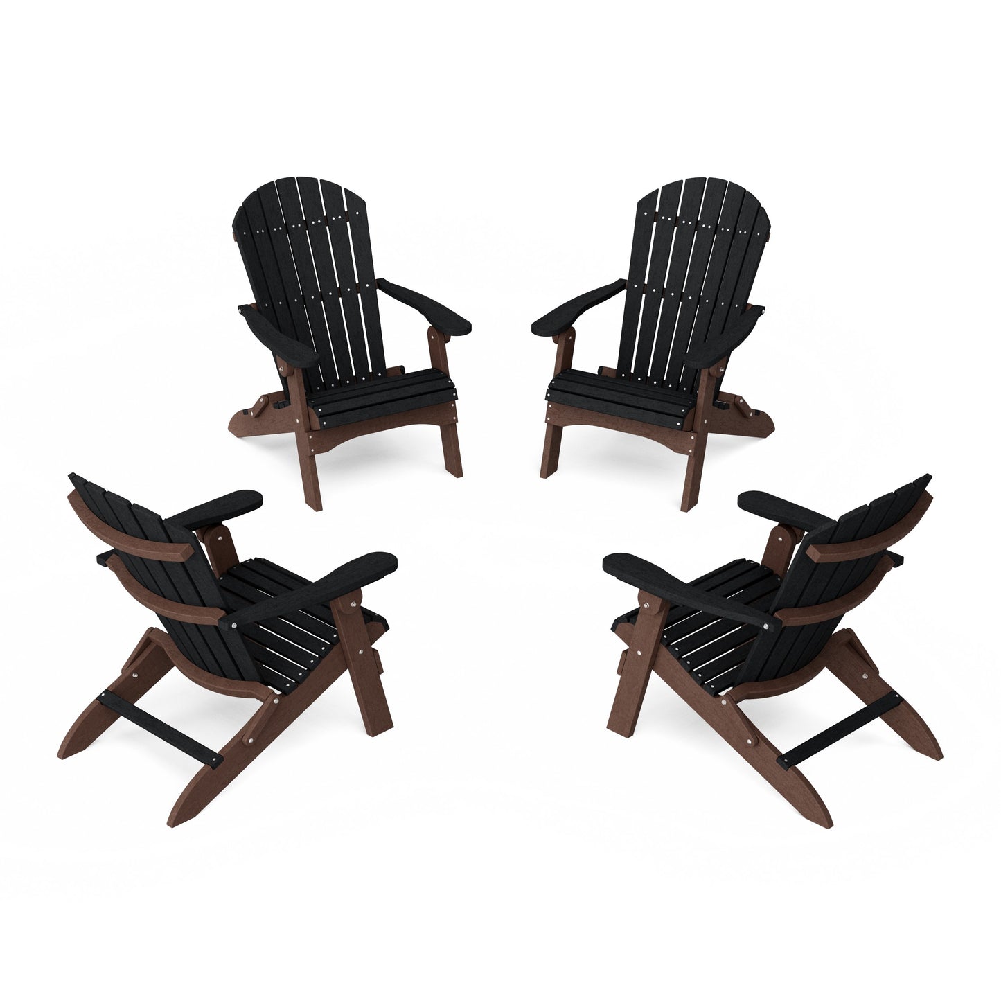 Heritage Folding Adirondack Chairs Set of 4
