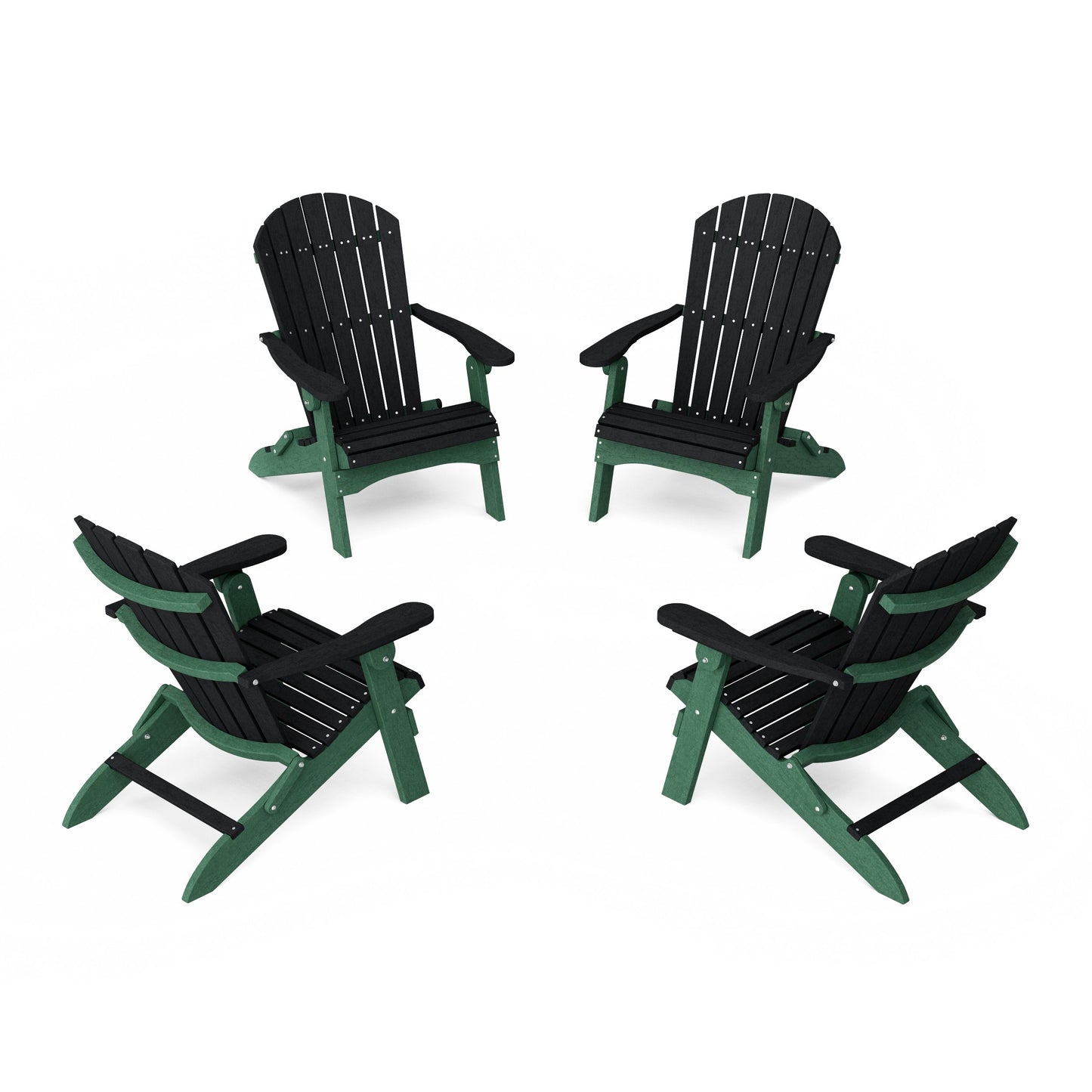 Heritage Folding Adirondack Chairs Set of 4