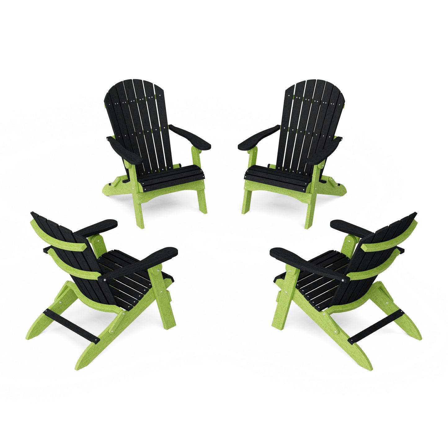 Heritage Folding Adirondack Chairs Set of 4