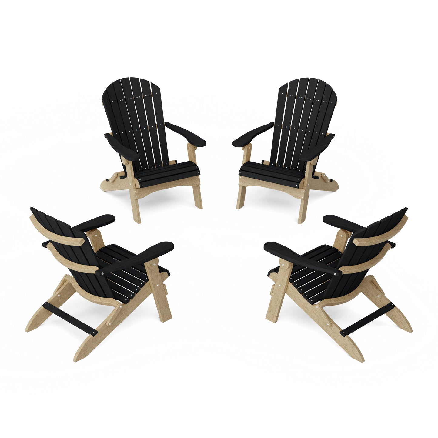 Heritage Folding Adirondack Chairs Set of 4