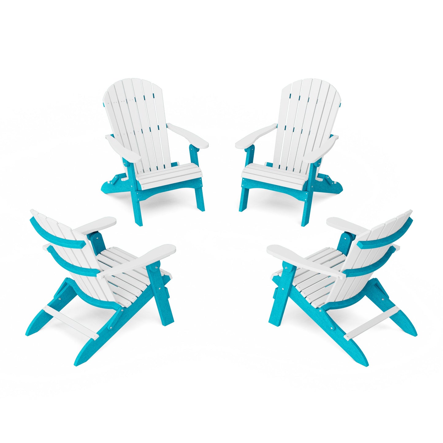 Heritage Folding Adirondack Chairs Set of 4