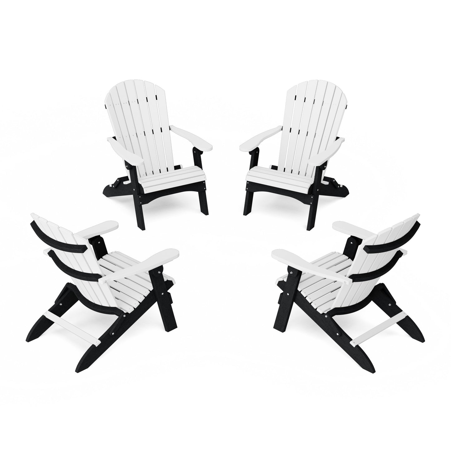 Heritage Folding Adirondack Chairs Set of 4