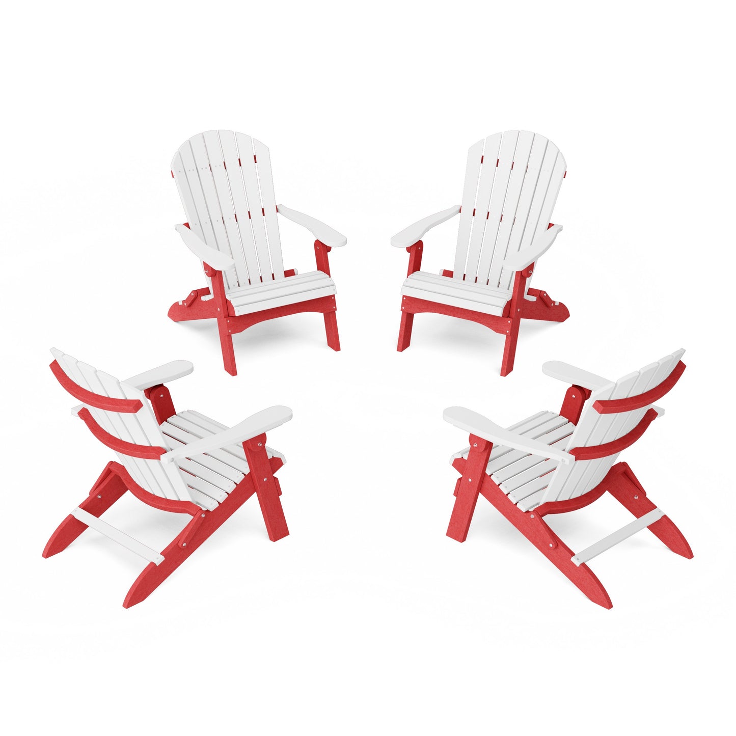 Heritage Folding Adirondack Chairs Set of 4