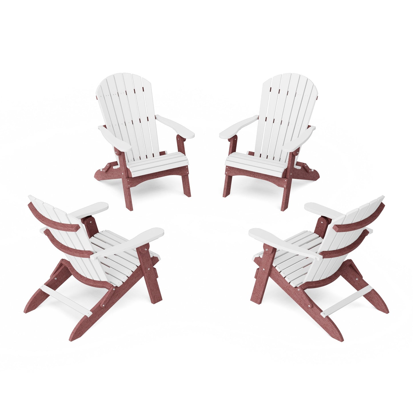 Heritage Folding Adirondack Chairs Set of 4