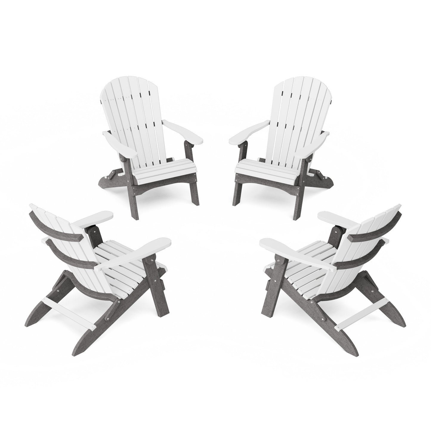Heritage Folding Adirondack Chairs Set of 4