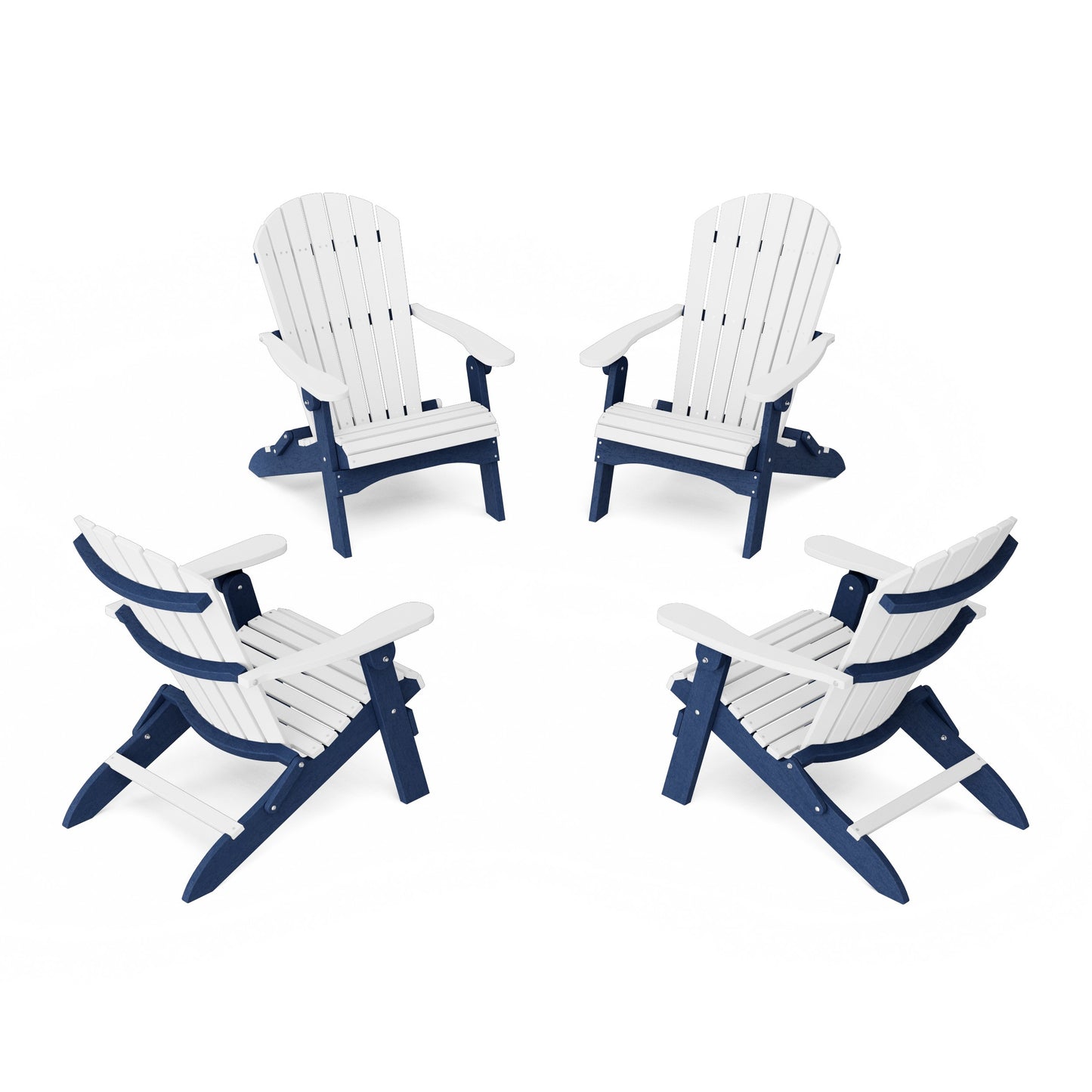Heritage Folding Adirondack Chairs Set of 4