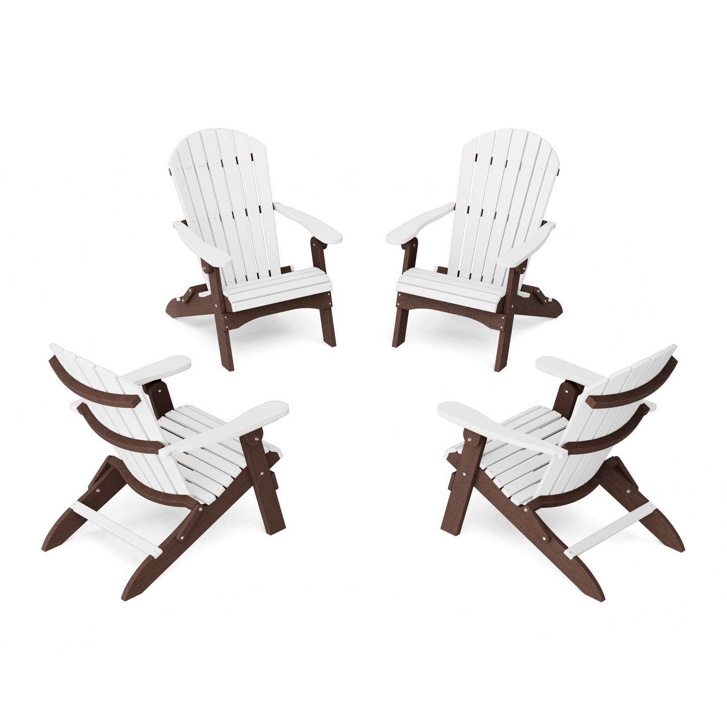 Heritage Folding Adirondack Chairs Set of 4
