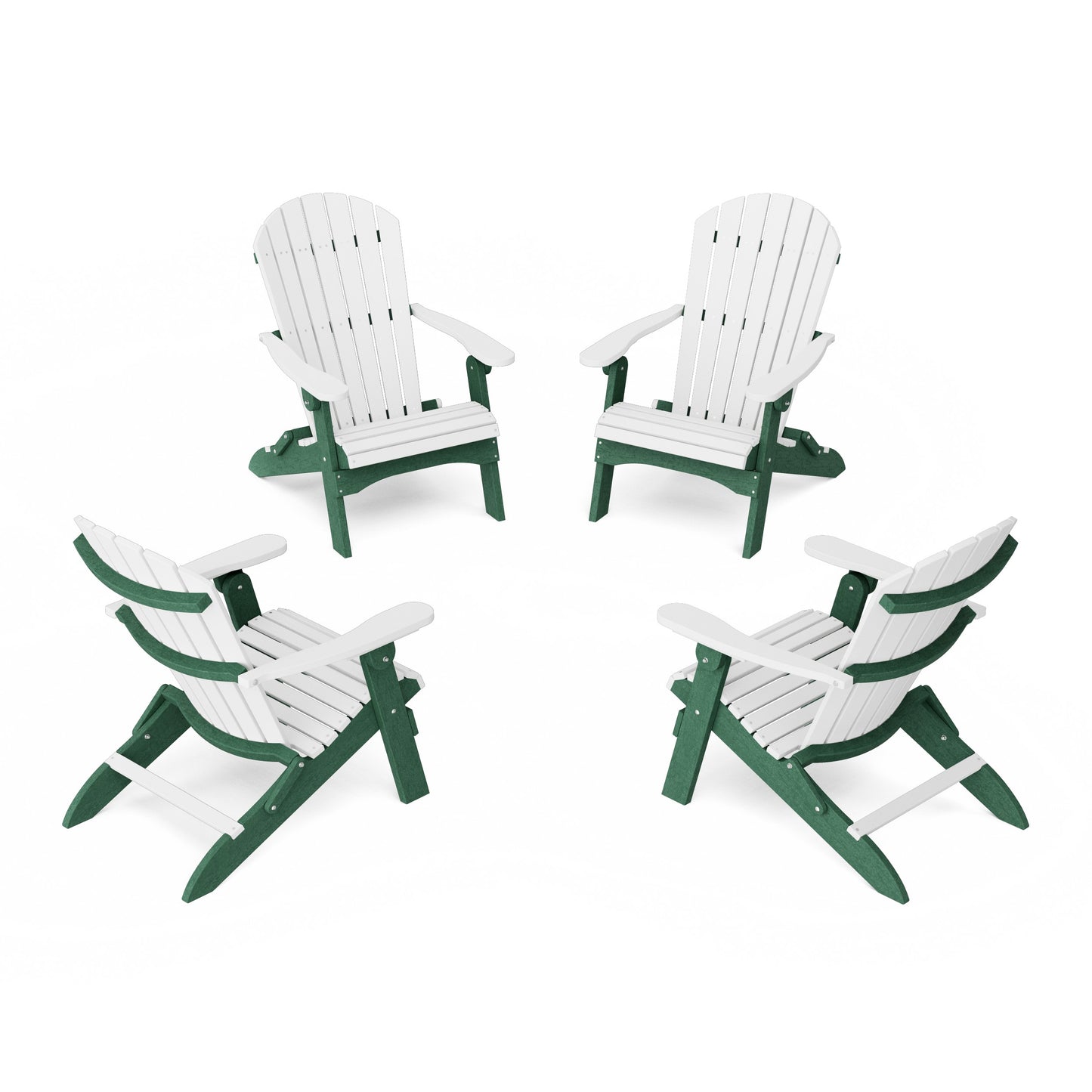 Heritage Folding Adirondack Chairs Set of 4