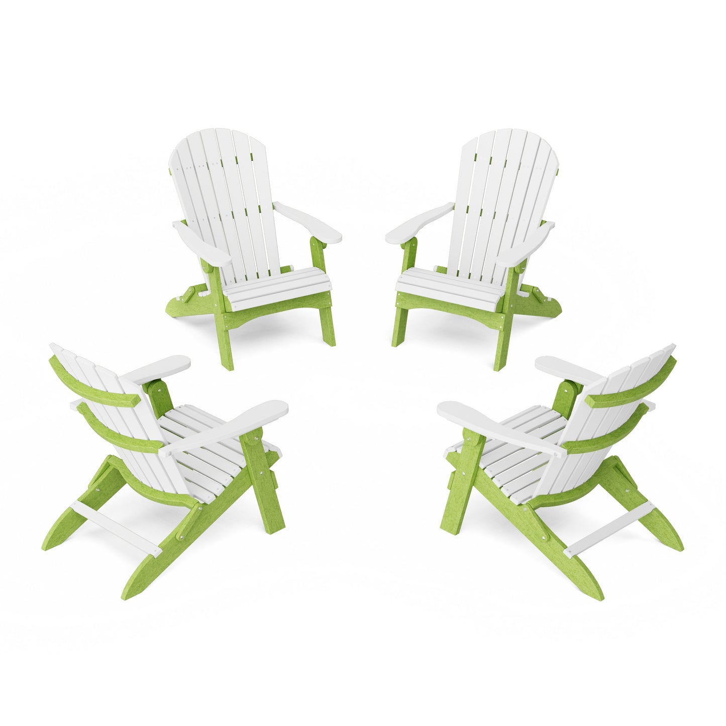 Heritage Folding Adirondack Chairs Set of 4