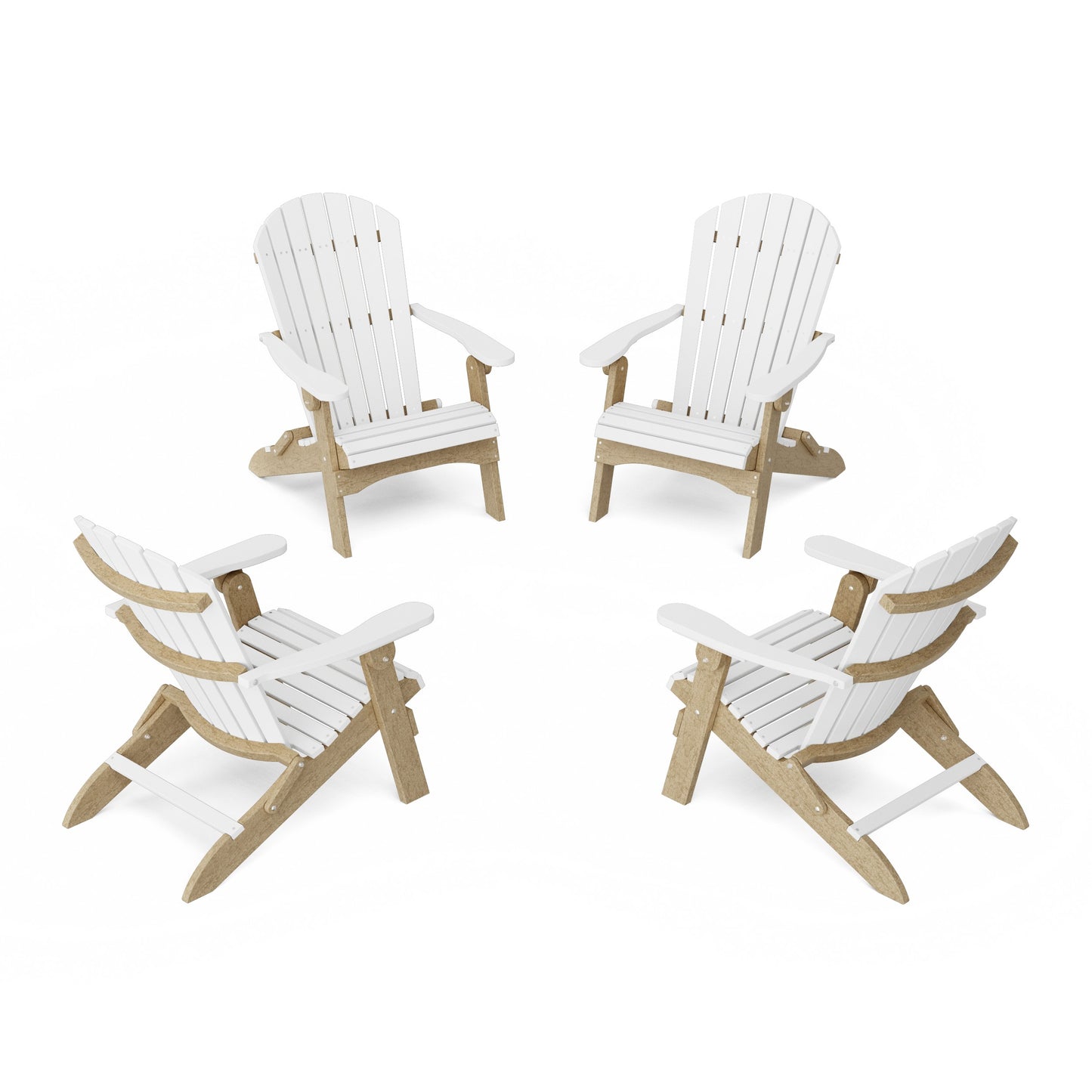 Heritage Folding Adirondack Chairs Set of 4