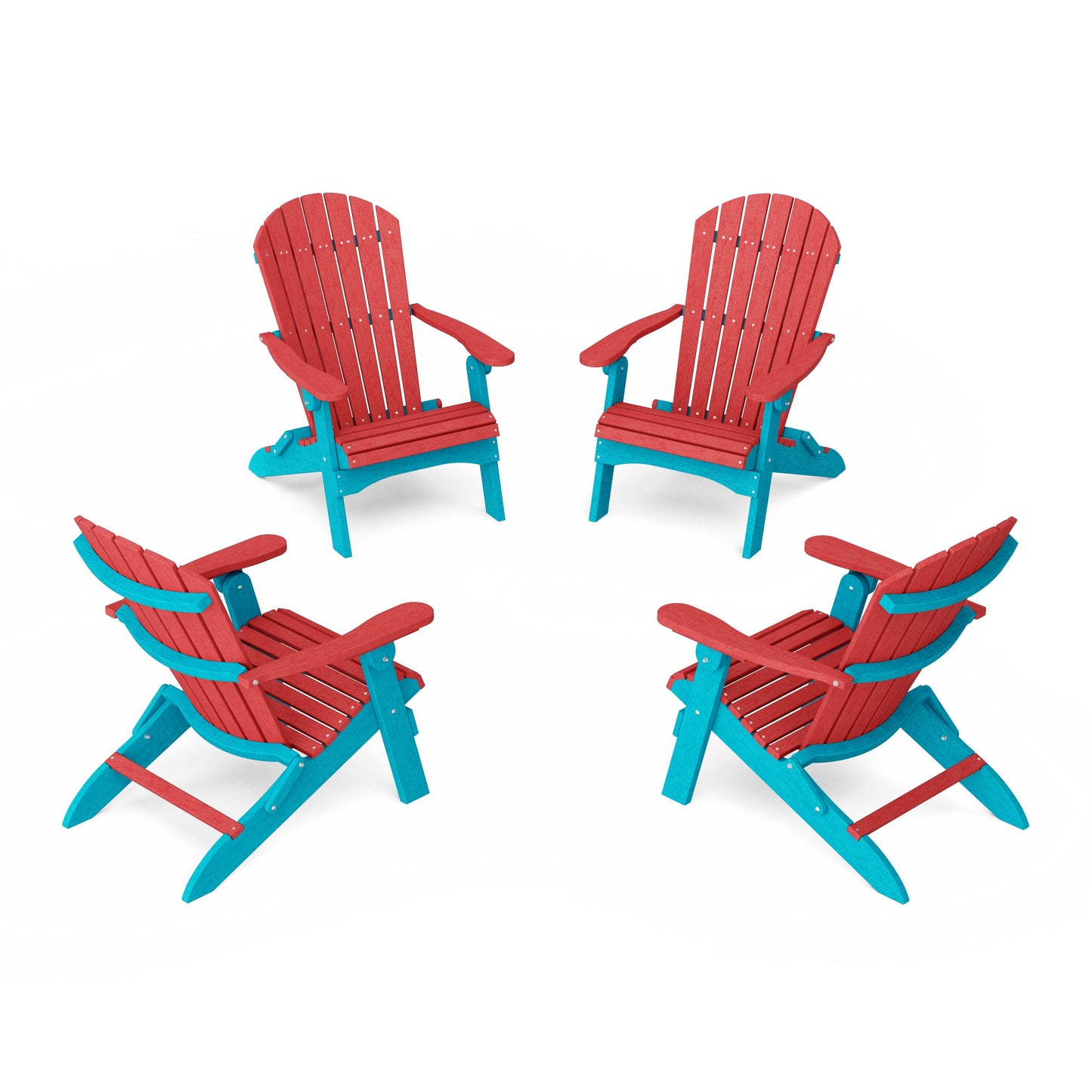 Heritage Folding Adirondack Chairs Set of 4