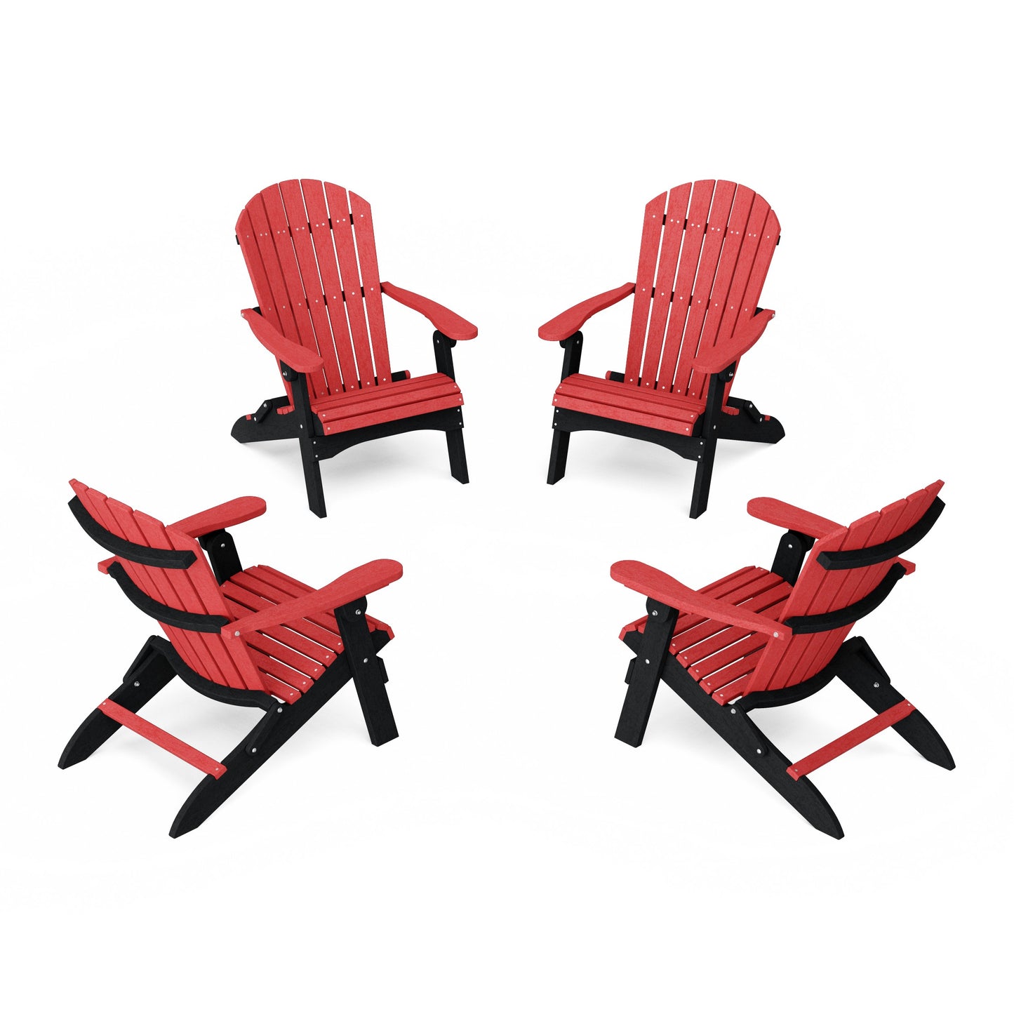 Heritage Folding Adirondack Chairs Set of 4