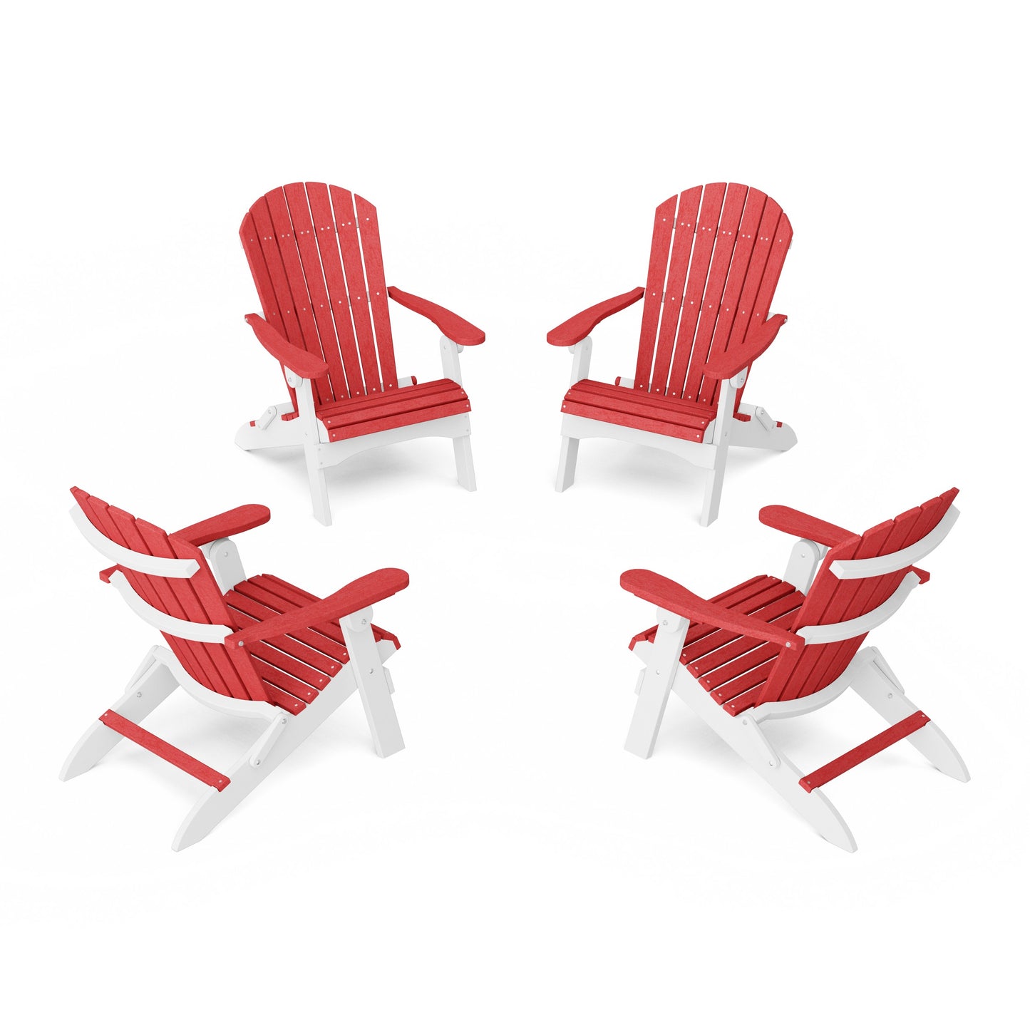 Heritage Folding Adirondack Chairs Set of 4