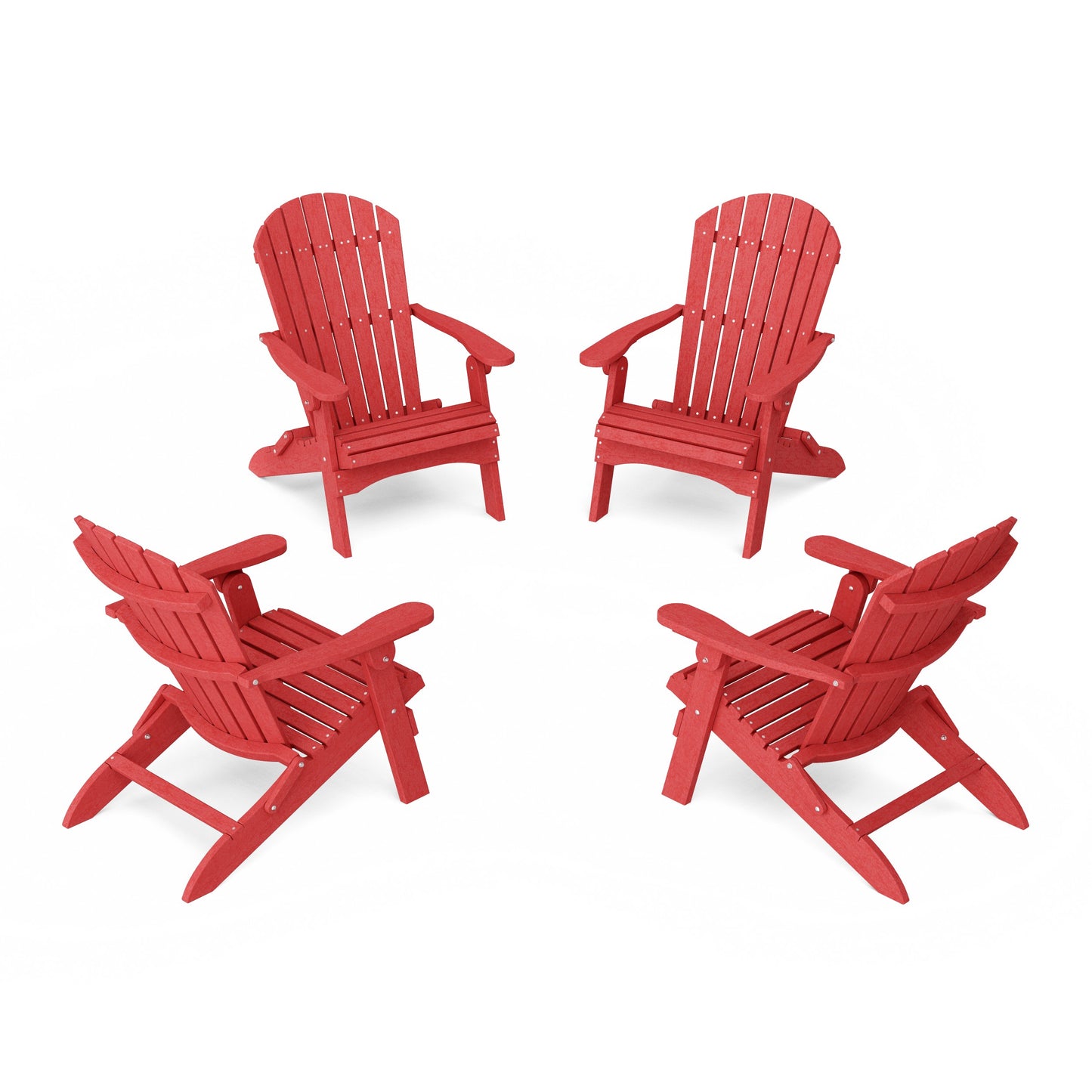 Heritage Folding Adirondack Chairs Set of 4