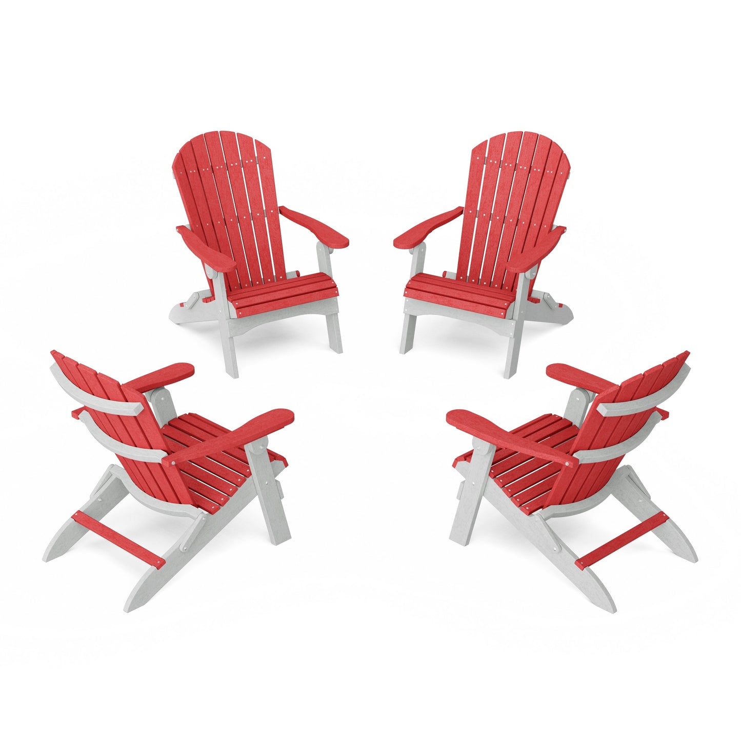 Heritage Folding Adirondack Chairs Set of 4