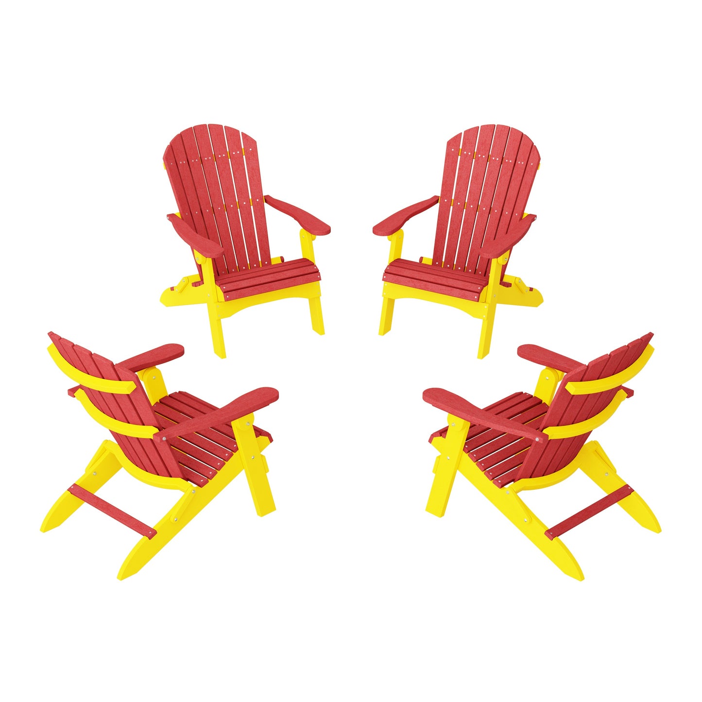 Heritage Folding Adirondack Chairs Set of 4
