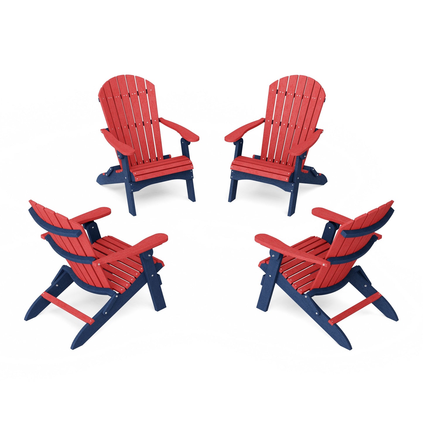 Heritage Folding Adirondack Chairs Set of 4