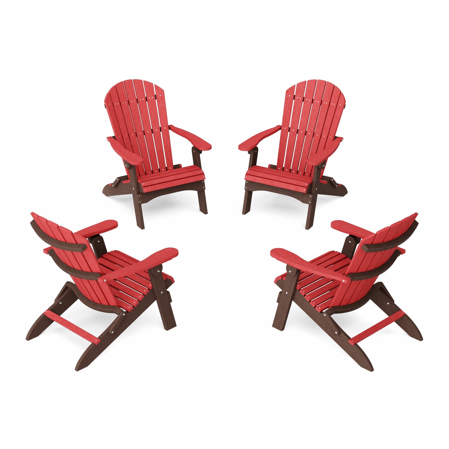 Heritage Folding Adirondack Chairs Set of 4