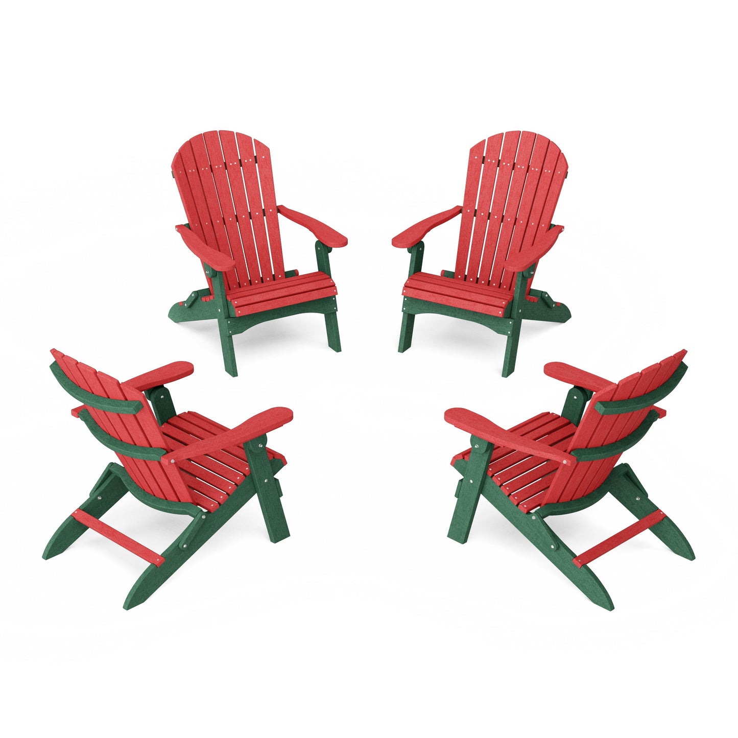 Heritage Folding Adirondack Chairs Set of 4
