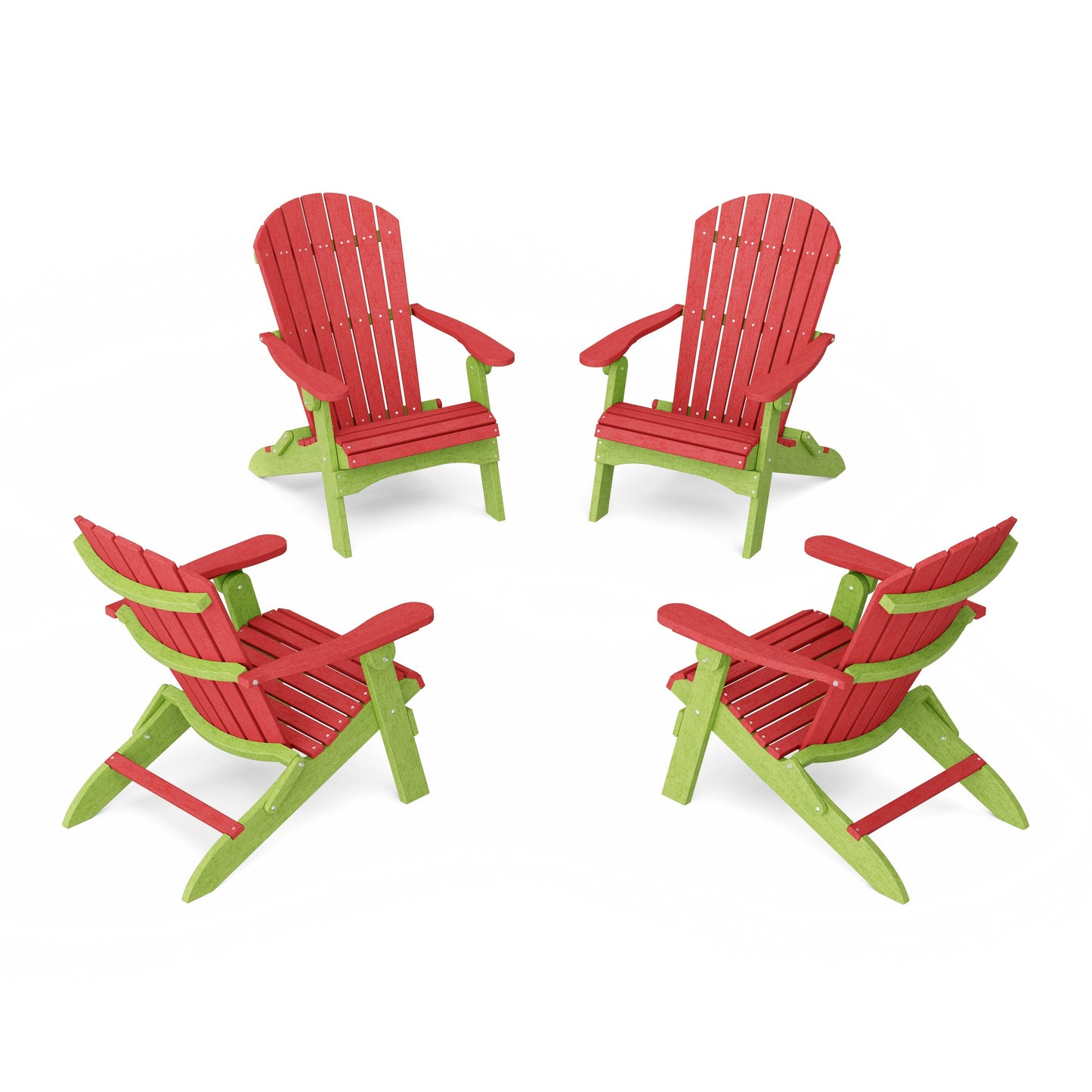 Heritage Folding Adirondack Chairs Set of 4